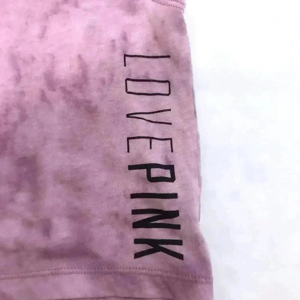 VS PINK Victoria's Secret Purple Tie Dye Cropped Tank Women's Size M - Picture 2 of 5